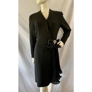 Karen Lawrence Black Cocktail Party Evening Special Occasion Dress Size 6